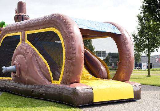 Compre uma pista de obstáculo inflável de 8 metros com objetos 3D com tema de piratas para crianças. Ordene pistas de obstáculos infláveis ​​agora online em JB Insuflaveis Portugal