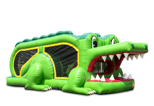 Compre uma mini corrida de pista obstáculo infláveis ​​crocodile 8m para crianças. Ordene pistas de obstáculos infláveis ​​agora online em JB Insuflaveis Portugal