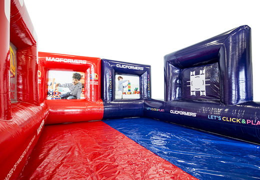 Ordene o embarque de futebol Magformers azul vermelho personalizado para vários eventos. Compre pranchas de futebol agora online na JB Insuflaveis Portugal