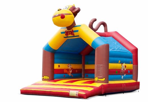 Compre um grande castelo insuflável interno com temática de macaco para as crianças. Disponível na JB Insufláveis ​​Portugal online