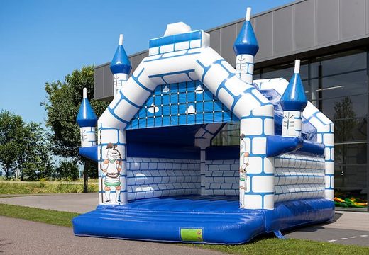 Castelo insuflável com tema de castelo e teto para crianças. Compre castelos insufláveis online na JB Insufláveis ​​Portugal