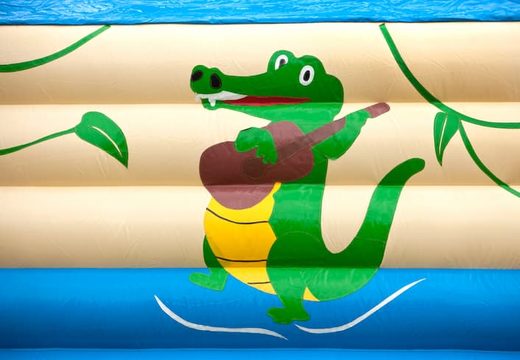 Castelo super insuflável de crocodilo com animações alegres para crianças. Compre castelos insufláveis online na JB Insufláveis ​​Portugal
