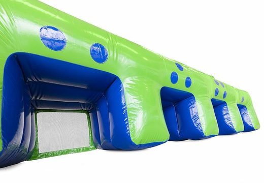 Encomende a parede de shuffleboard de futebol inflável em verde com azul para crianças
